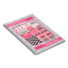 Retro Pink Kitchen & Zig Zag Recipe Notebook