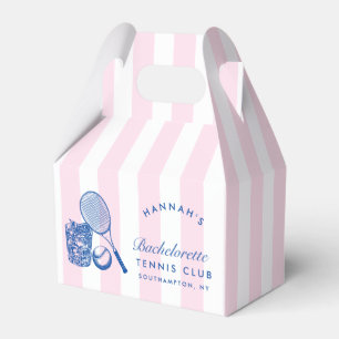 Retro Pink Last Swing Before The Ring Tennis Bach Favor Box