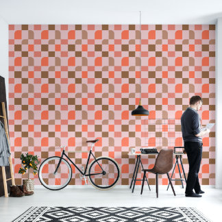 Retro Pink Mid Century Wallpaper