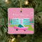  Retro Pink Palm Springs Ceramic Ornament