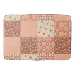 Retro Pink Patchwork Bath Mat