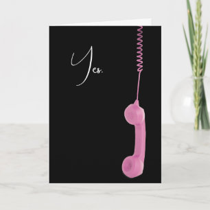 Retro Pink Phone Fo Getting Old Birthday Card