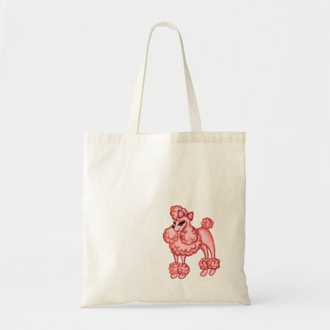 Retro Pink Poodle Bag (Front)