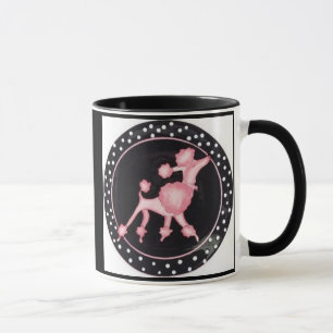 Retro Pink Poodle Mug