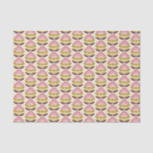 Retro Pink & Purple Floral Pattern Tissue Paper