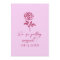 Retro Pink Raspberry Drawn Floral Garden Wedding