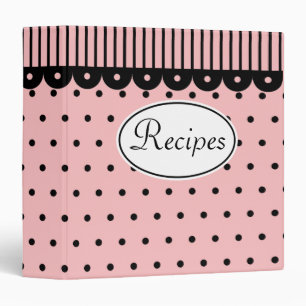 Retro Pink Recette Organisateur cadeau Classeur
