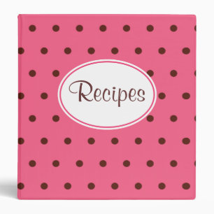 Retro Pink Recipe Binder