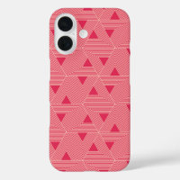 Retro Pink Sakura Japan Triangle Geometric Pattern