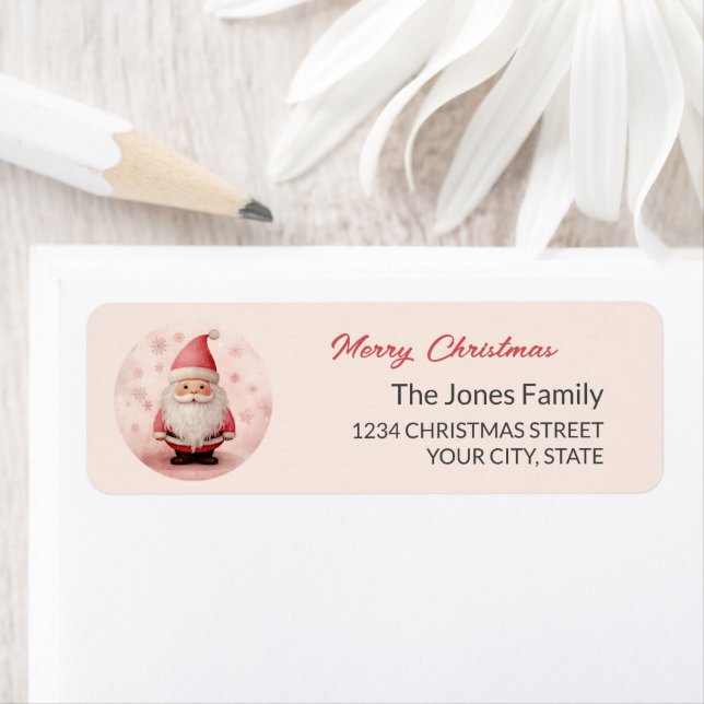 Retro Pink Santa Claus Christmas (Insitu)
