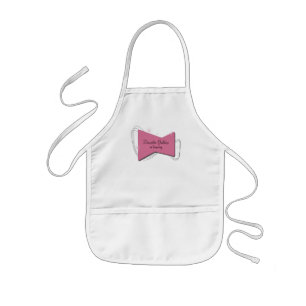 Retro pink star ~Domestic Goddess in training Kids Apron