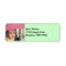 Retro Pink Umbrella Rainy day Return Address Label