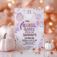 Retro Pink Wave Halloween Ghoul Gang Birthday