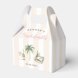 Retro Pink Wine Country Bachelorette Weekend Favor Box