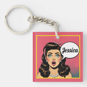 Retro Pinup_ Action Packed Keychain