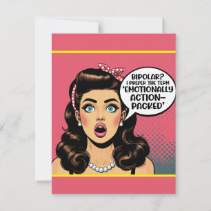 Retro Pinup_ Action Packed RSVP Card