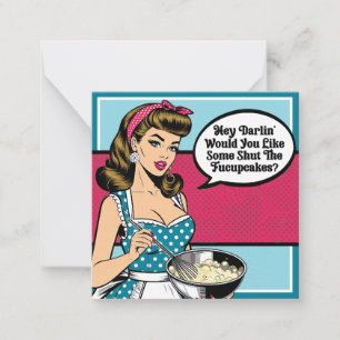 Retro Pinup_ Hey Darlin Card