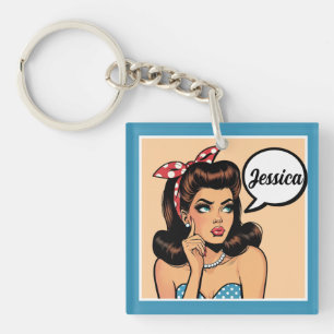 Retro Pinup_ My Dear Keychain