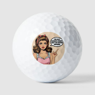 Retro Pinup_ Not Wrong Golf Balls