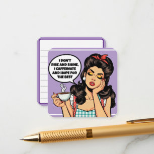 Retro Pinup_ Rise and Shine Enclosure Card