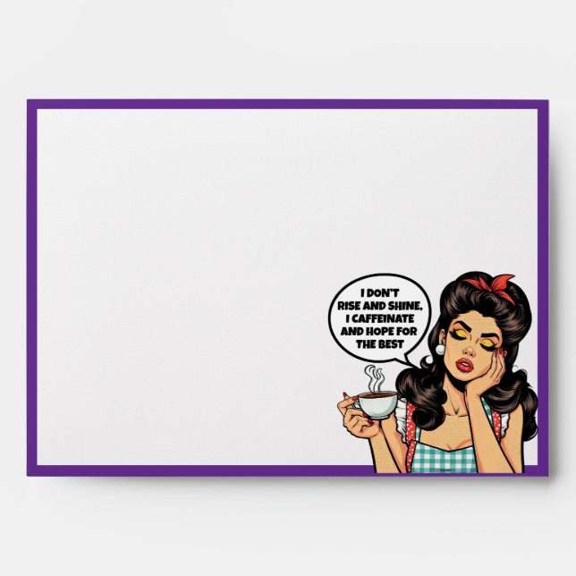 Retro Pinup_ Rise and Shine Envelope (Front)