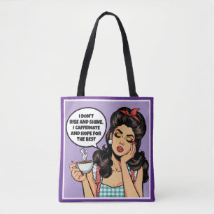 Retro Pinup_ Rise and Shine Tote Bag