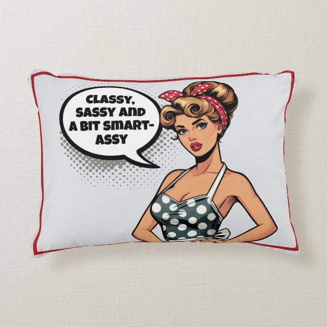 Retro Pinup_ Smart Assy Accent Pillow (Front)