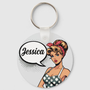Retro Pinup_ Smart Assy Keychain