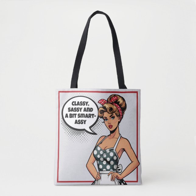 Retro Pinup_ Smart Assy Tote Bag (Front)