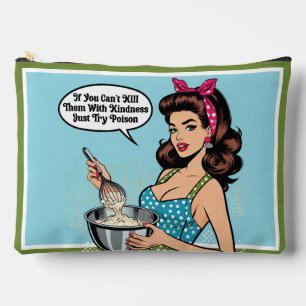 Retro Pinup_ With Kindness Accessory Pouch