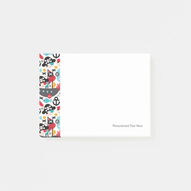 Retro pirates illustration sailing post-it notes (Front)