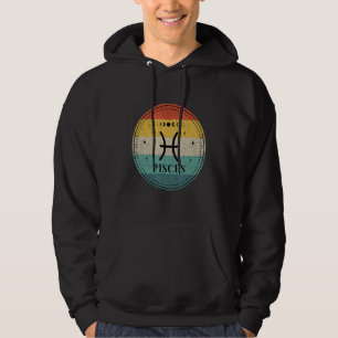 Retro Pisces Birthday Zodiac Sign Pisces Hoodie