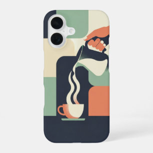 Retro Pitcher Pouring into Cup iPhone 16 Case
