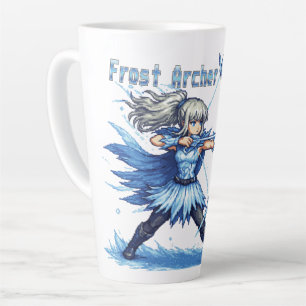 Retro Pixel Art Frost Archer Warrior Latte Mug