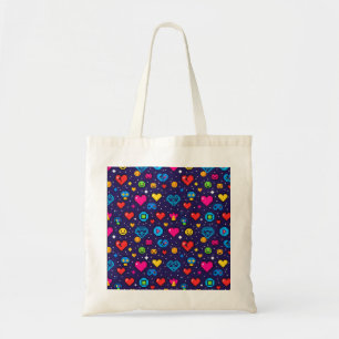 Retro Pixel Art Gaming Canvas Tote Bag
