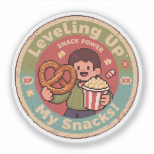Retro Pixel Art Levelling Up My Snacks Power Desig