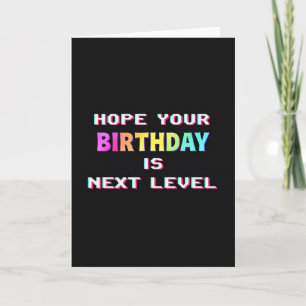 Retro Pixel Birthday Card