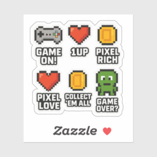 Retro Pixel Gamer T-Shirt   Fun 8-Bit Gaming Icons