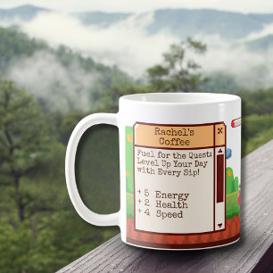 Retro Pixel Gaming Personalized Coffee Mug