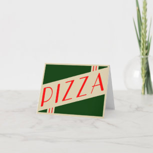 retro pizza card