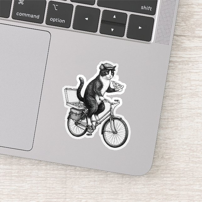 Retro Pizza Delivery Cat  (Detail)