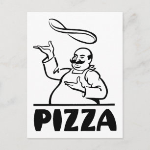 Retro Pizza Postcard