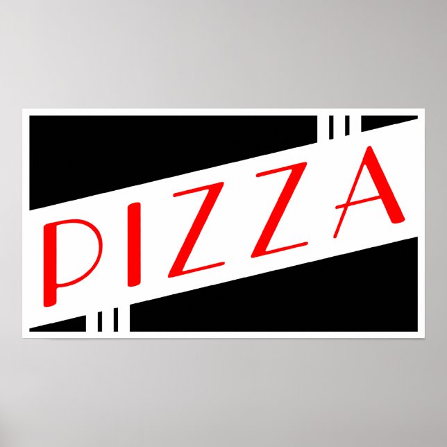 retro pizza poster (Front)
