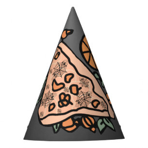 Retro Pizza with a Pumpkin Twist Party Hat