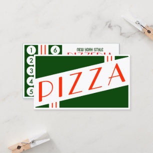retro pizzeria customer loyalty card
