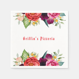 Retro Pizzeria Pizza Party Italian Birthday Party Napkin