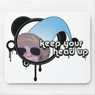 retro pj : keep your head up mouse pad