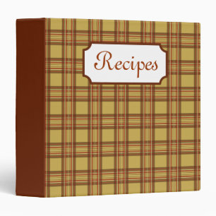 Retro Plaid Recipe Binder