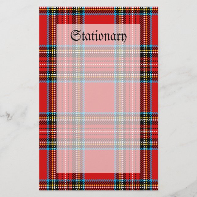 Retro Plaid Stationery (Front)