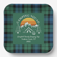 Retro Plaid Tartan Family Camping Squad Campbell